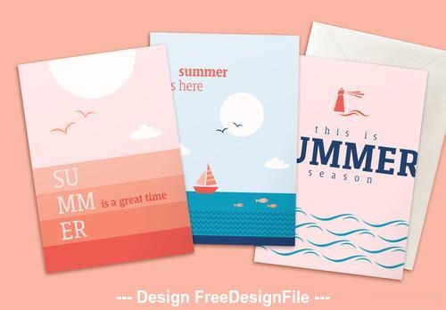 Maritime theme summer poster vector