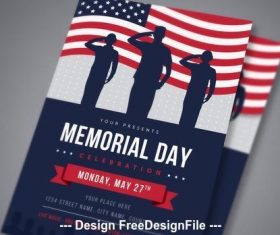 Memorial Day Flyer vector