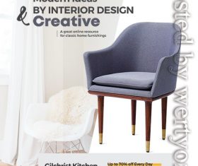 Minimalist Furniture Poster PSD Template