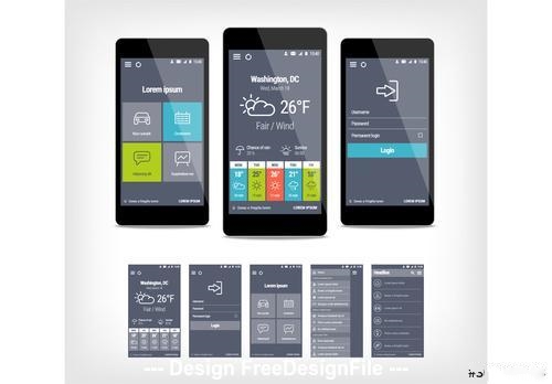 Mobile user interface vector