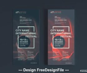 Modern abstract flyer layout vector