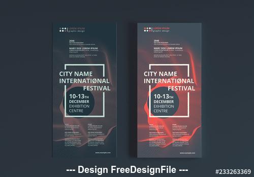 Modern abstract flyer layout vector