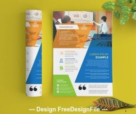Multicolored corporate flyer vector