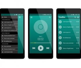 Music app user ui interface vector