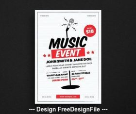 Music event flyer vector