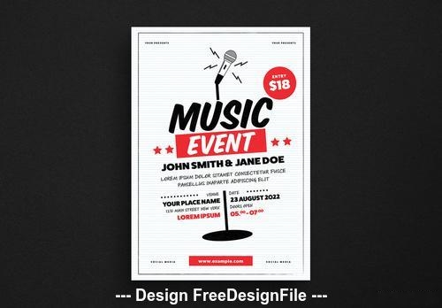 Music event flyer vector
