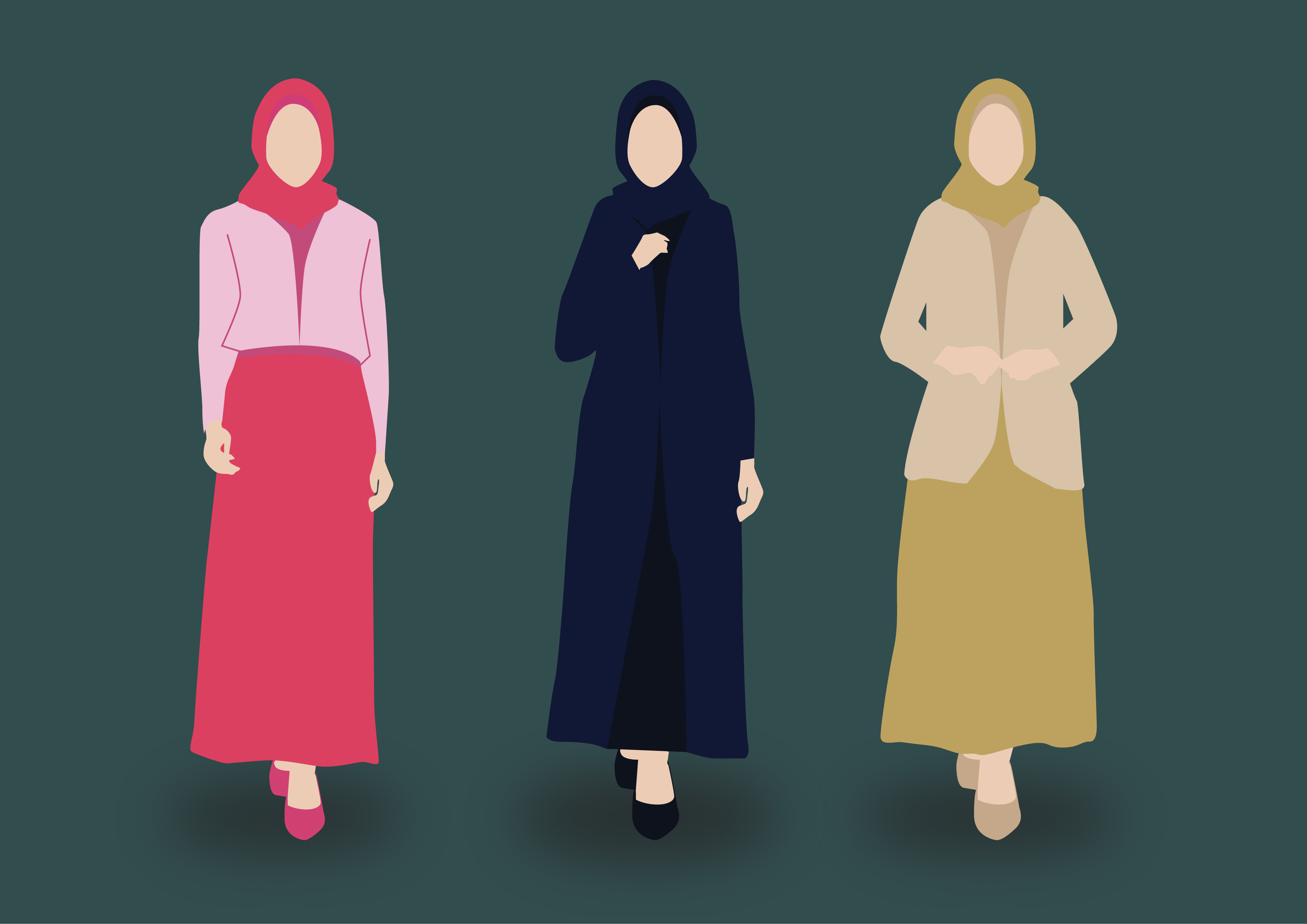Muslim fashion 2020 vector