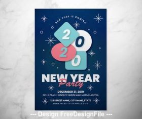 New year event flyer vector