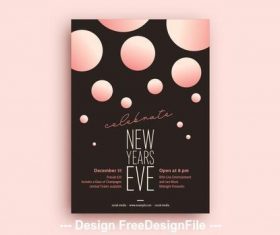 New years eve party flyer vector