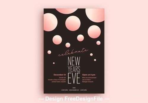 New years eve party flyer vector