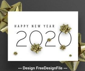 New years greeting card background vector