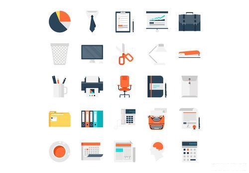 Office Work icons vector