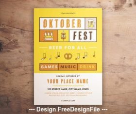 Oktoberfest event graphic flyer vector