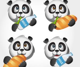 Panda icon vector