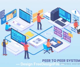 Peer to peer system vector concept
