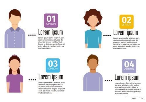 People infographic layout vector