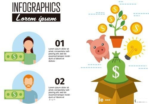 Personal finance infographic layout vector