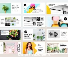 Photo banners flyers layouts vector