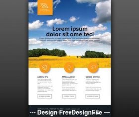 Photo placeholder flyer vector