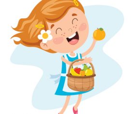 Picking fruit vector