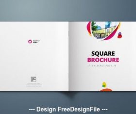 Pink and yellow elements cover vector