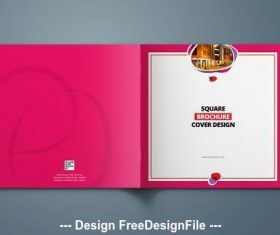 Pink square cover vector