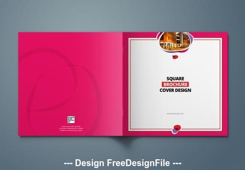 Pink square cover vector