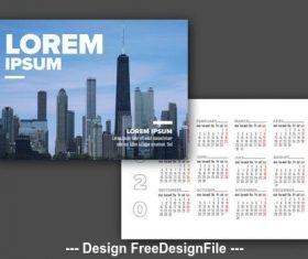 Postcard calendar vector