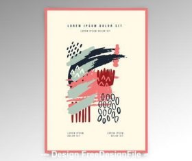 Poster layout with brush strokes vector