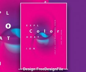 Poster red blurred gradient circles background vector