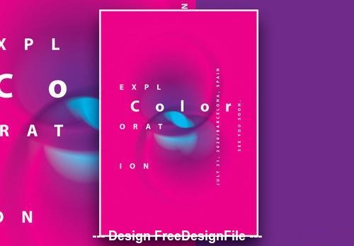 Poster red blurred gradient circles background vector