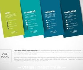 Product options infographic with blue elements vector