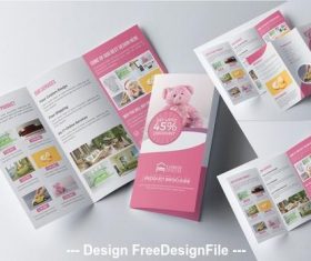 Product trifold brochure vector