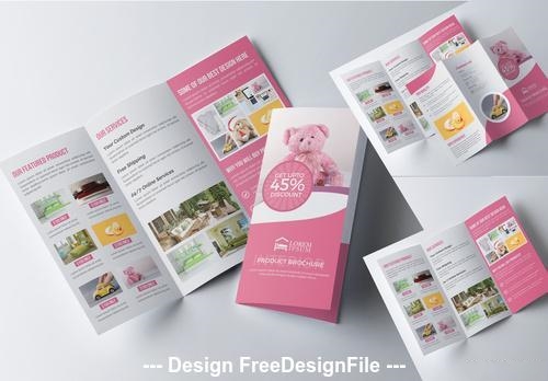 Product trifold brochure vector