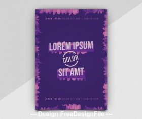 Purple event flyer vector