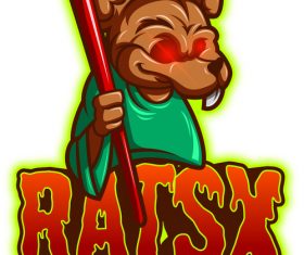 Rats mascot esport logo vector