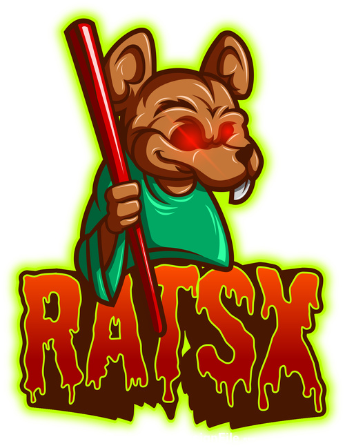 Rats mascot esport logo vector