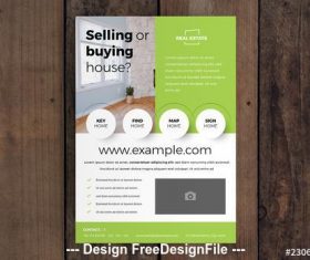 Real estate flyer vector