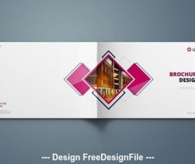 Red landscape cover vector