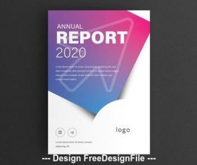 Report cover arrow and typographic vector