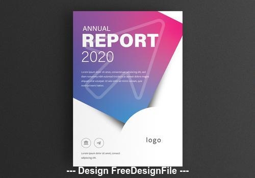 Report cover arrow and typographic vector
