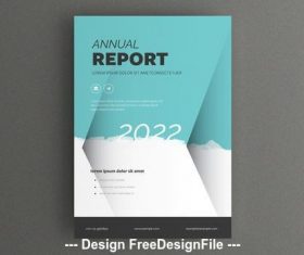Report cover teal and white background vector