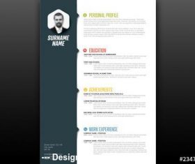 Resume layout vector
