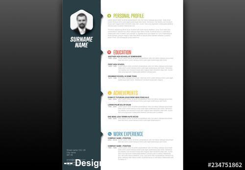 Resume layout vector