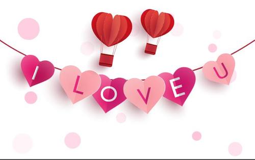 Romantic valentines day illustration vector
