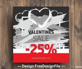 Sale card with red accents vector