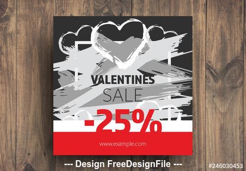 Sale card with red accents vector