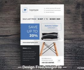 Sale flyer layout vector