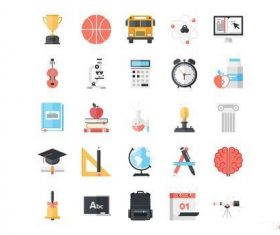 School and education icons vector