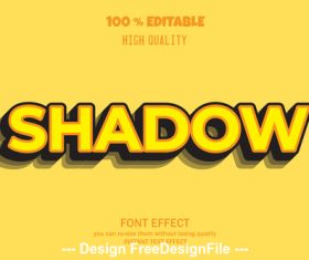 Shadow 3d font effect style illustration vector